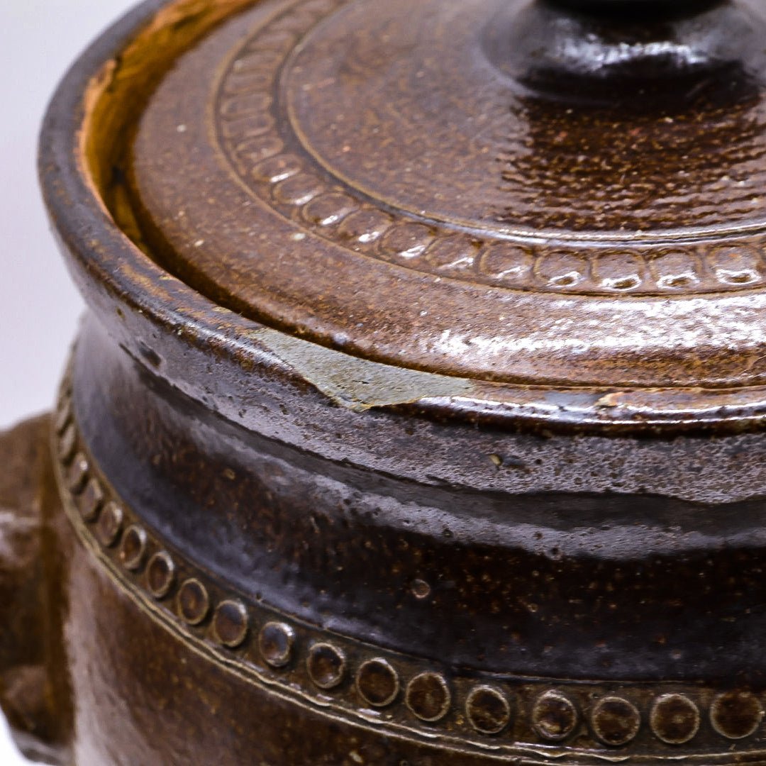 Vintage Bendigo Pottery Epsom Stoneware 15cm Lidded Canister