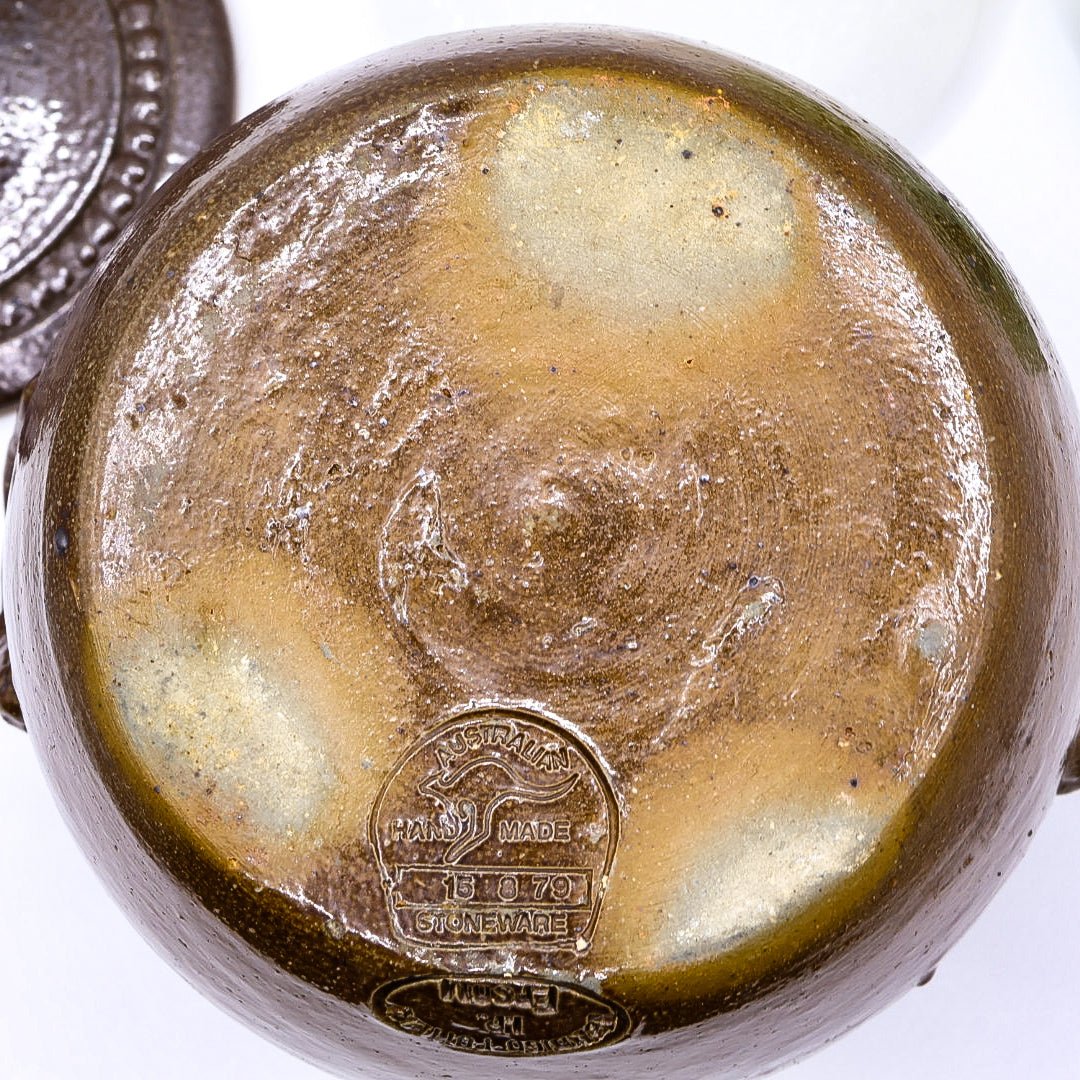 Vintage Bendigo Pottery Epsom Stoneware 15cm Lidded Canister