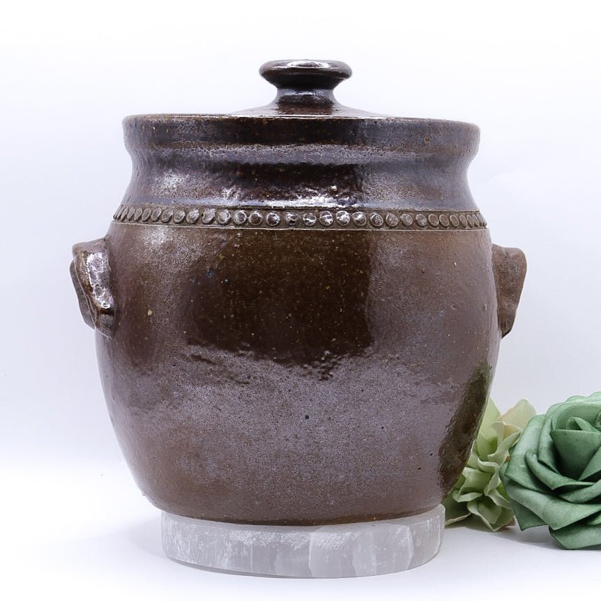 Vintage Bendigo Pottery Epsom Stoneware 15cm Lidded Canister