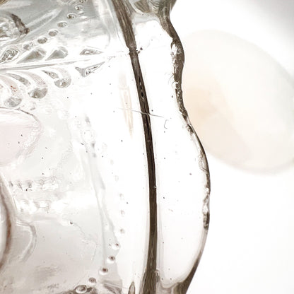 Vintage Depression Glass Owl & Feather Jug - No Lid