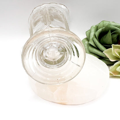 Vintage Depression Glass Owl & Feather Jug - No Lid