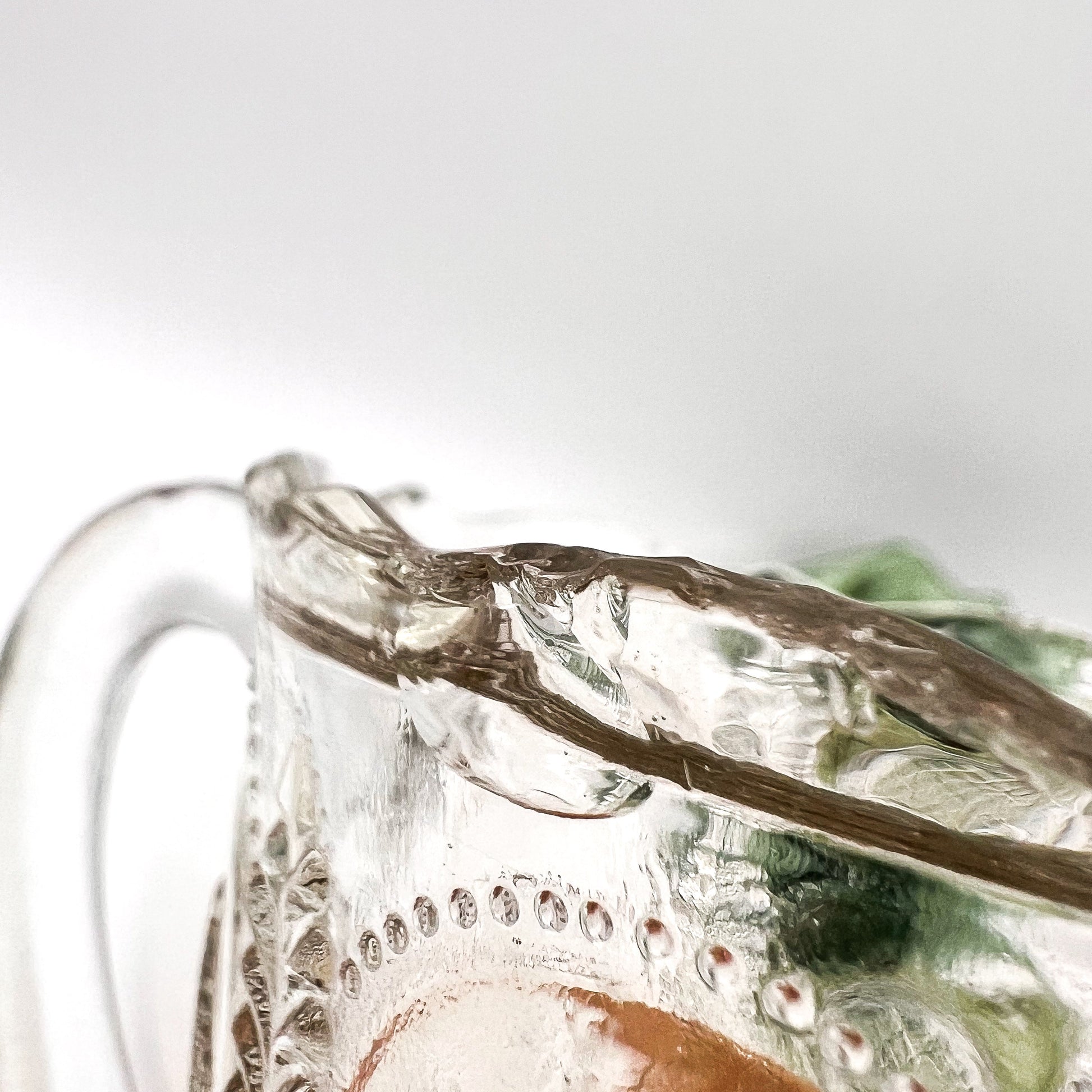 Vintage Depression Glass Owl & Feather Jug - No Lid