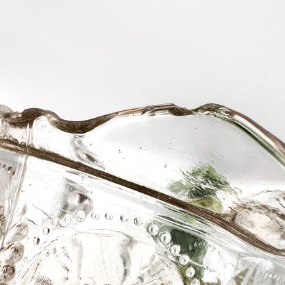 Vintage Depression Glass Owl & Feather Jug - No Lid