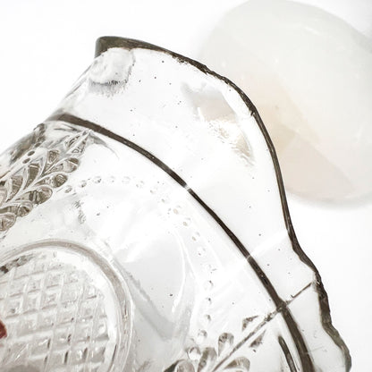 Vintage Depression Glass Owl & Feather Jug - No Lid