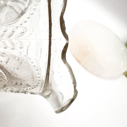 Vintage Depression Glass Owl & Feather Jug - No Lid