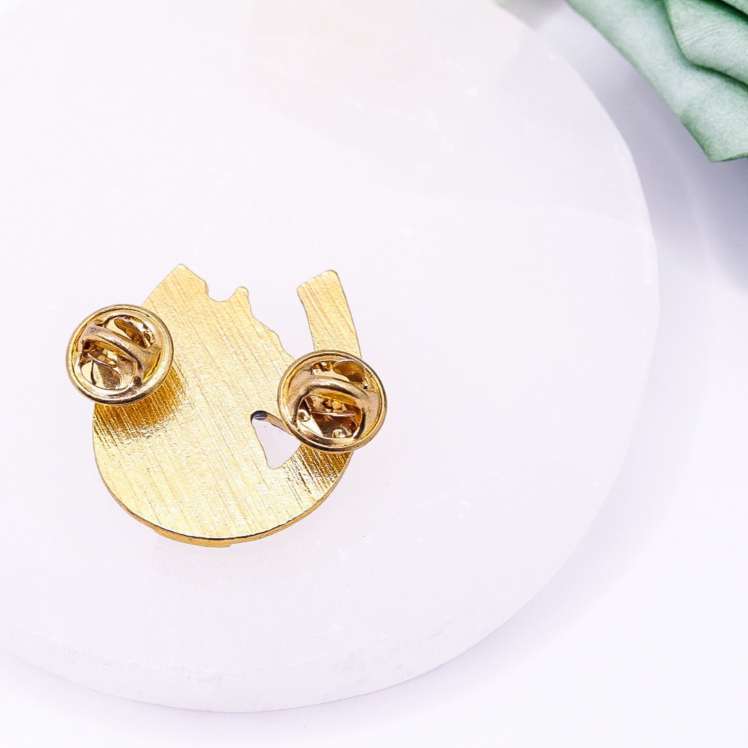 Vintage Golden Horseshoe Lapel Pin