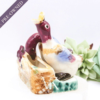 Vintage Hand - Painted Goose Salt & Pepper Shakers from Japan