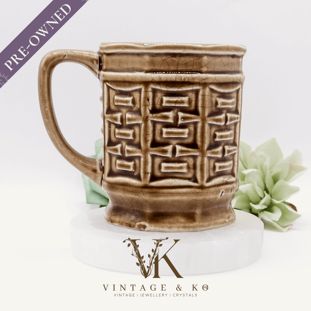 Vintage Japanese Brown Coffee Mug