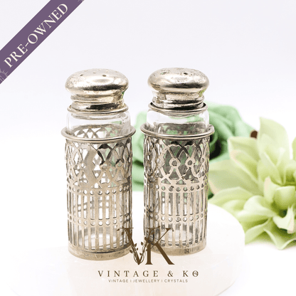 Vintage Japanese Glass Salt & Pepper Shakers