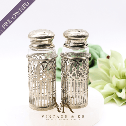 Vintage Japanese Glass Salt & Pepper Shakers