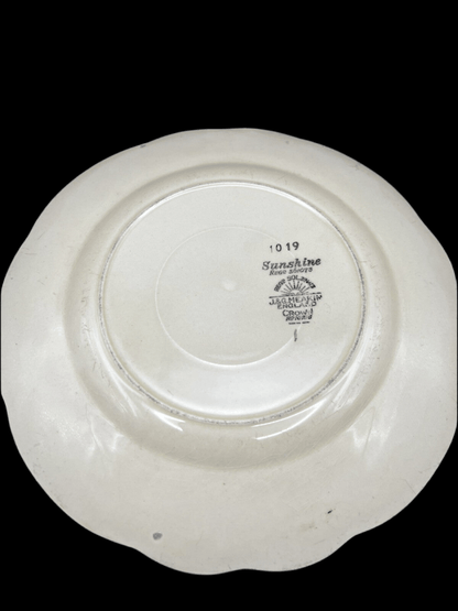 Vintage J.&G. Meakin Retro Gravy Boat Set with Plate - Sunshine REGº 56/073