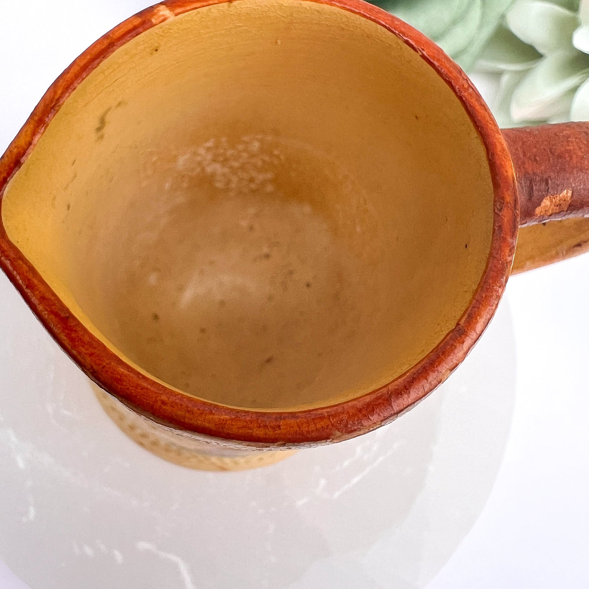 Vintage Manorware Miniature Beige Jug with Brown Handle