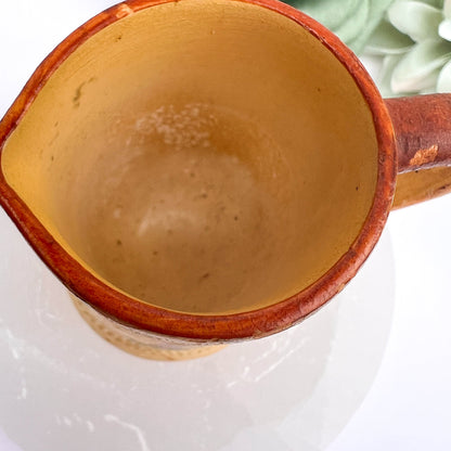 Vintage Manorware Miniature Beige Jug with Brown Handle