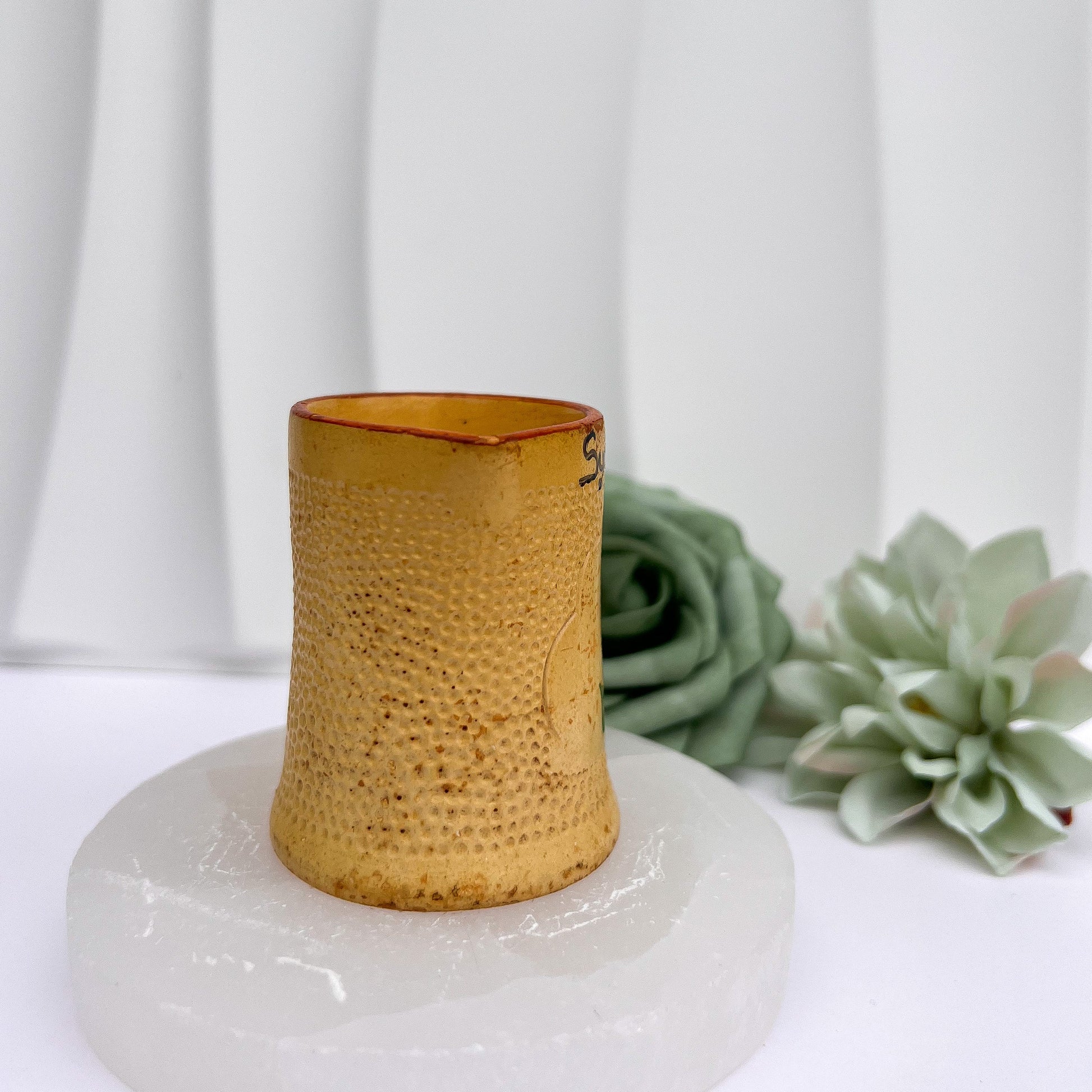 Vintage Manorware Miniature Beige Jug with Brown Handle