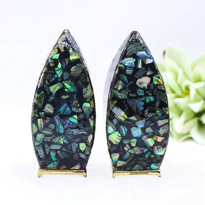 Vintage Paua Shell Salt & Pepper Shakers