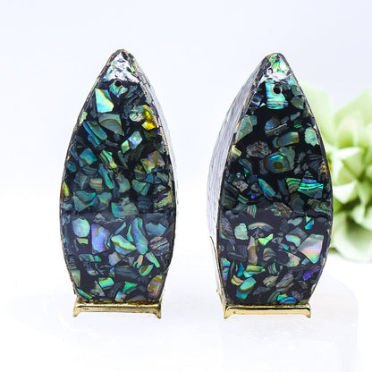 Vintage Paua Shell Salt & Pepper Shakers