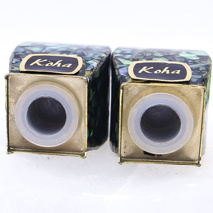 Vintage Paua Shell Salt & Pepper Shakers