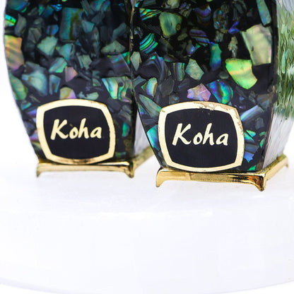 Vintage Paua Shell Salt & Pepper Shakers