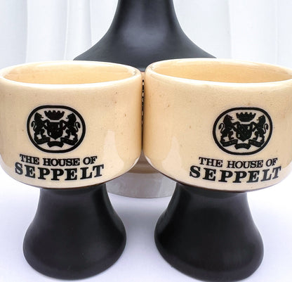 Vintage Seppelt Ceramic Cup & Whiskey Decanter Set