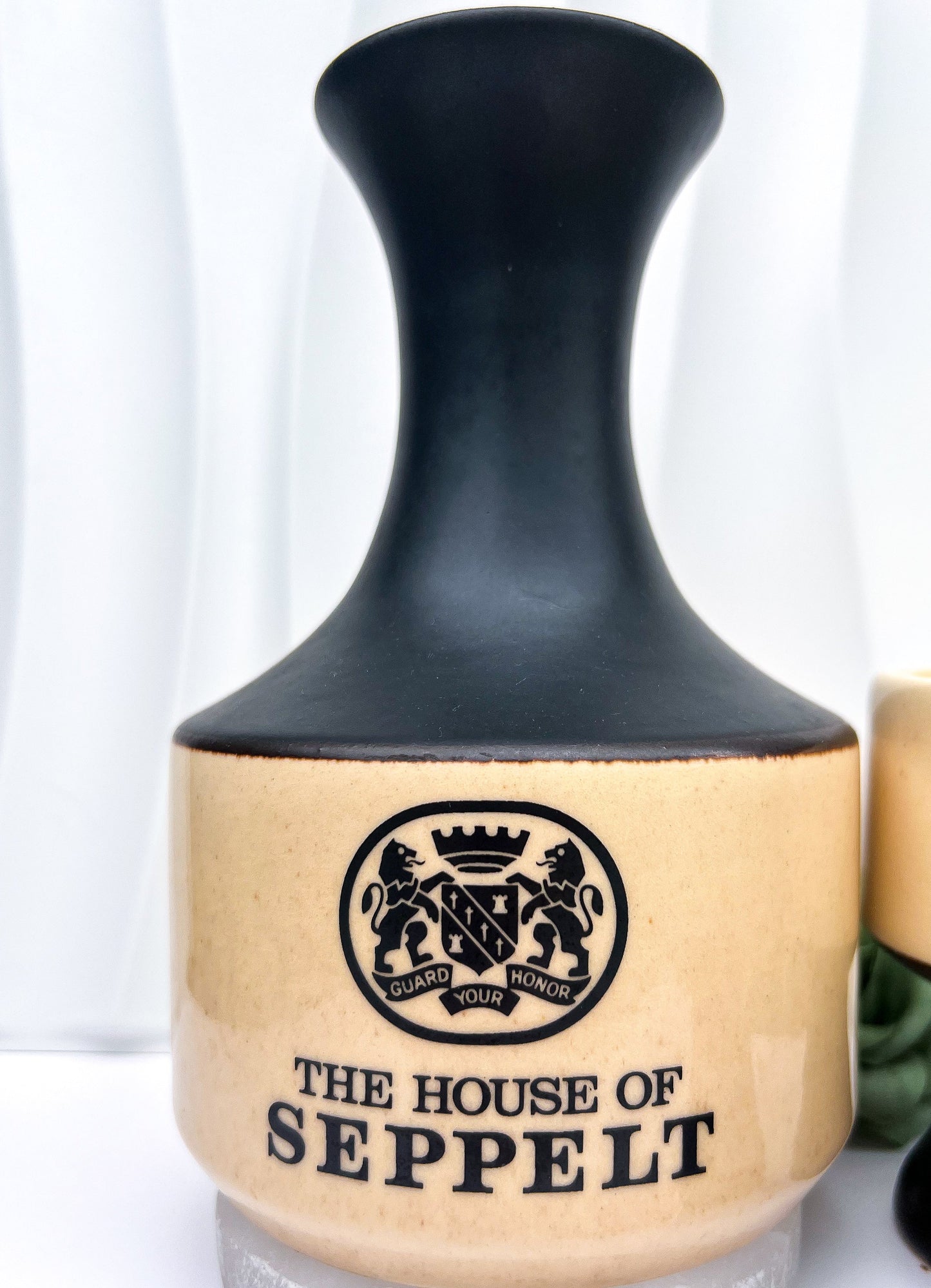 Vintage Seppelt Ceramic Cup & Whiskey Decanter Set