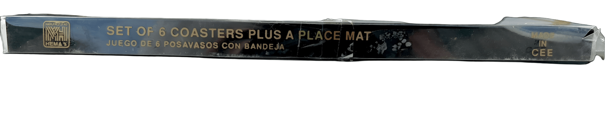 Vintage Set of 6 Coasters and Placemat With Box