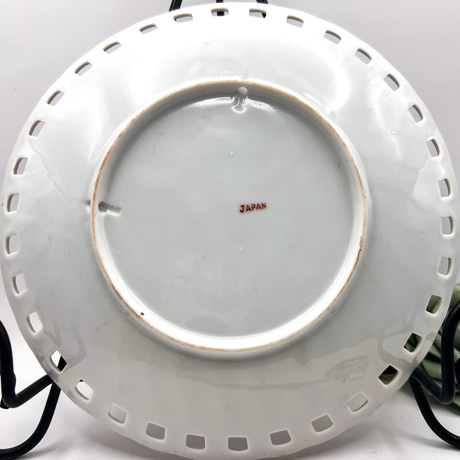 Vintage Victoria Ceramics Reticulated Porcelain Wall Plate | Made In Japan