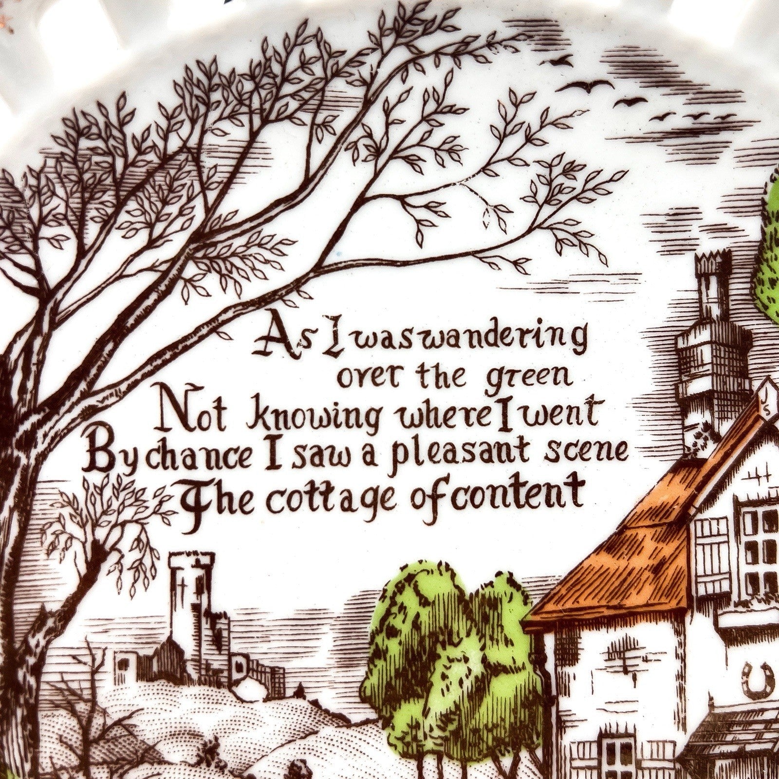 Vintage Victoria Ceramics Reticulated Porcelain Wall Plate | Made In Japan