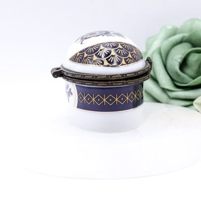 White Oval Porcelain Trinket Box