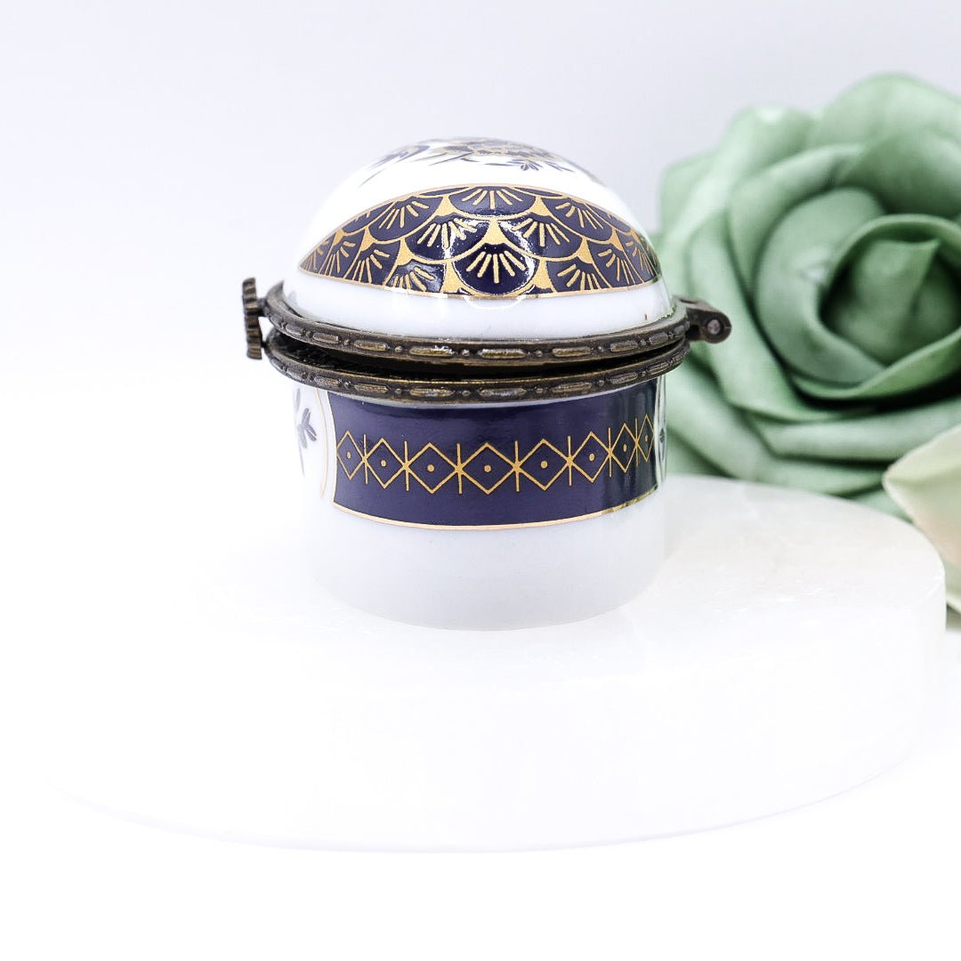 White Oval Porcelain Trinket Box