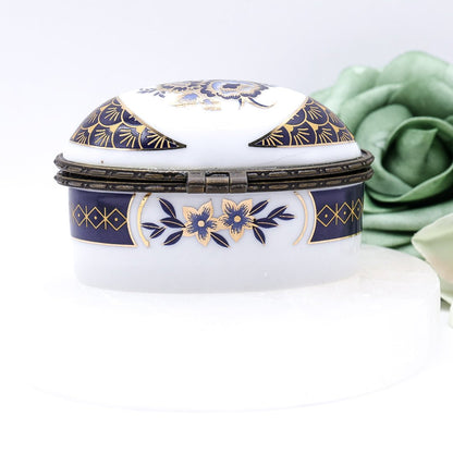 White Oval Porcelain Trinket Box